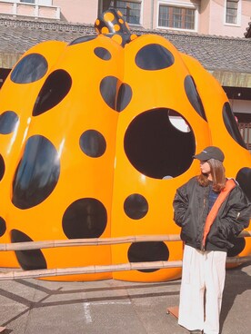 「DHOLIC（ディーホリック）のアイテム（ブルゾン）」を使った、かなむさん（レディース・158cm）の冬コーディネート