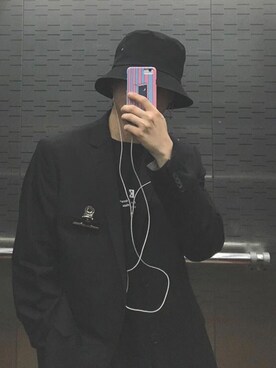 「OY（オーワイ）のアイテム（帽子）」を使った、カリスマさん（メンズ・174cm）の冬コーディネート