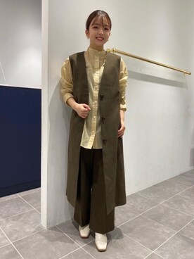 「green label relaxing（グリーンレーベルリラクシング）のアイテム（その他アウター）」を使った、sakiさん（レディース・150cm）の夏コーディネート