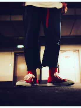 「cutoff denim」｜Kazuhisa Shinkaiさん（メンズ・174cm）の春コーディネート