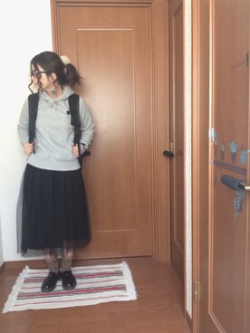 「チープカシオ」｜「アイテム（その他シューズ）」を使った、♡あーりん♡さん（レディース・154cm）の冬コーディネート