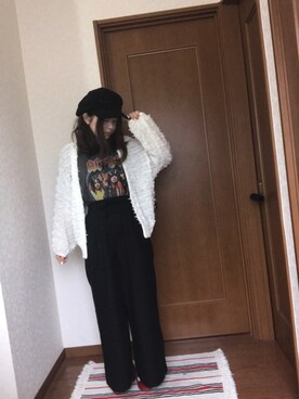 「Lattice（Lattice）のアイテム（キャスケット）」を使った、♡あーりん♡さん（レディース・154cm）の春コーディネート