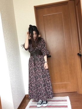 「アイテム（バレッタ/ヘアクリップ、ホワイト系）」を使った、♡あーりん♡さん（レディース・154cm）の春コーディネート