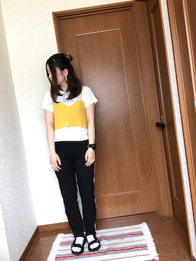 「Honeys（ハニーズ）のアイテム（アンサンブル）」を使った、♡あーりん♡さん（レディース・154cm）の春コーディネート