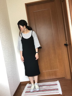 「チープカシオ」｜「アイテム（ワンピース/ドレス）」を使った、♡あーりん♡さん（レディース・154cm）の春コーディネート