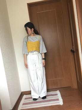 「Honeys（ハニーズ）のアイテム（アンサンブル）」を使った、♡あーりん♡さん（レディース・154cm）の春コーディネート
