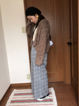 「アイテム（音楽/本・雑誌、レッド系）」を使った、♡あーりん♡さん（レディース・154cm）の秋コーディネート