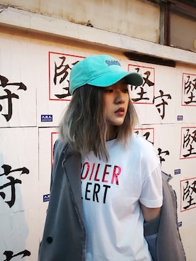 「blazer」｜「アイテム（キャップ）」を使った、Lydia Liu さん（レディース・171cm）の春コーディネート