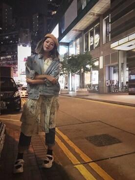 「AIN（エイン）のアイテム（ワンピース/ドレス）」を使った、Lydia Liu さん（レディース・171cm）の秋コーディネート