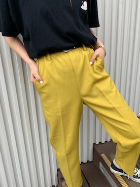 「E hyphen world gallery（イーハイフンワールドギャラリー）のアイテム（Tシャツ/カットソー）」を使った、たばさんさん（レディース・157cm）の春コーディネート