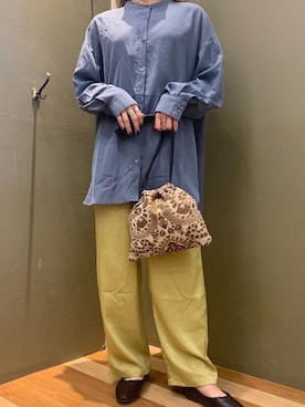 「マスタード」｜たばさんさん（レディース・157cm）の秋コーディネート