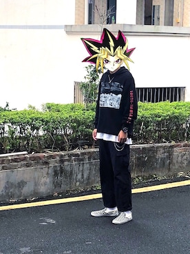 「H&M（エイチ・アンド・エム）のアイテム（スタジャン）」を使った、Dahz_さん（メンズ・171cm）の冬コーディネート