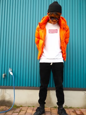 「PUMA（プーマ）のアイテム（ダウンジャケット/コート）」を使った、TAIGA  さん（メンズ・169cm）の冬コーディネート