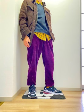 「Guess（ゲス）のアイテム（シャツ/ブラウス）」を使った、TAIGA  さん（メンズ・169cm）の冬コーディネート