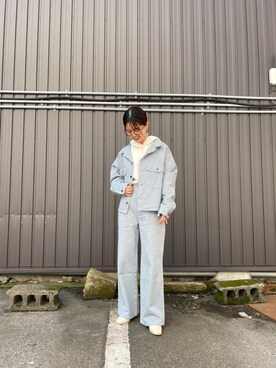 「セットアップスタイル」｜「アイテム（ミリタリージャケット）」を使った、imaiさん（レディース・153cm）の春コーディネート