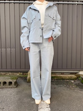 「セットアップスタイル」｜「アイテム（ミリタリージャケット）」を使った、imaiさん（レディース・153cm）の春コーディネート