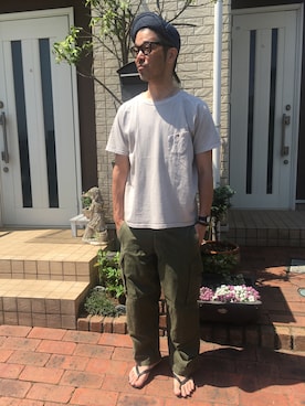 「US（アス）のアイテム」を使った、k2106さん（メンズ・175cm）の春コーディネート