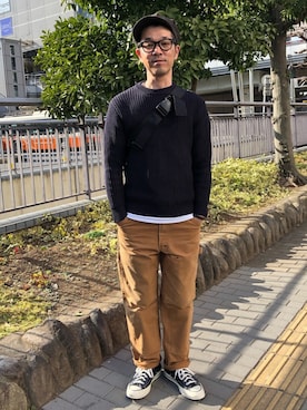 「Stan Ray（スタンレイ）のアイテム（パンツ）」を使った、k2106さん（メンズ・175cm）の冬コーディネート