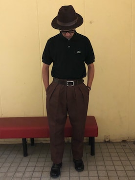 「LACOSTE」｜「アイテム（ブーツ）」を使った、k2106さん（メンズ・175cm）の夏コーディネート