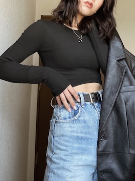 「大学生コーデ」｜「アイテム（その他トップス）」を使った、NANAKOさん（レディース・158cm）の秋コーディネート