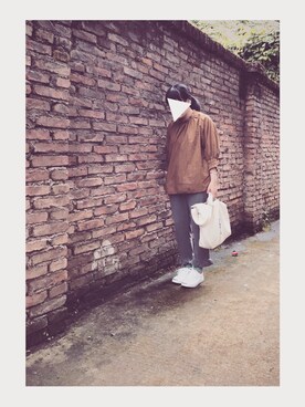 「UNIQLO（ユニクロ）のアイテム（シャツ/ブラウス、ブラウン系）」を使った、Fayさん（レディース）の夏コーディネート