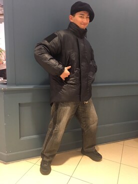「BURLAP OUTFITTER（バーラップアウトフィッター）のアイテム（ダウンジャケット/コート）」を使った、わくたさん（メンズ・177cm）の冬コーディネート