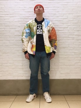 「SUB POP（サブポップ）のアイテム（トップス）」を使った、わくたさん（メンズ・177cm）の冬コーディネート