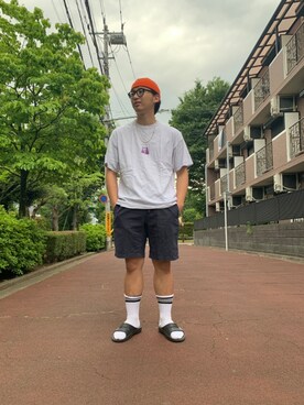 「COMMON EDUCATION（コモンエデュケーション）のアイテム」を使った、わくたさん（メンズ・177cm）の春コーディネート