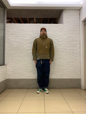 「and wander（アンドワンダー）のアイテム（ジャケット/アウター）」を使った、わくたさん（メンズ・177cm）の秋コーディネート