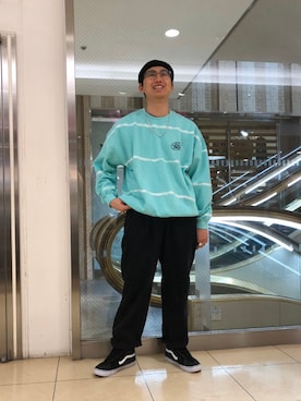 「COMMON EDUCATION（コモンエデュケーション）のアイテム」を使った、わくたさん（メンズ・177cm）の秋コーディネート