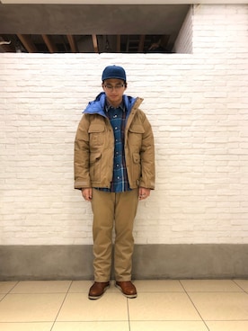 「Gramicci（グラミチ）のGRAMICCI/グラミチ　NN-PANTS JUST CUT / NNパンツジャストカット < 8817-FDJ >（チノパンツ）」を使った、わくたさん（メンズ・177cm）の秋コーディネート