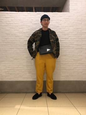 「BEAVER（ビーバー）のアイテム（バッグ）」を使った、わくたさん（メンズ・177cm）の冬コーディネート