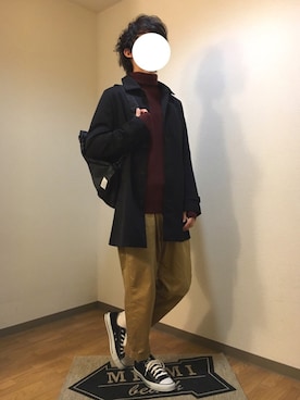 「CONVERSE（コンバース）のCONVERSE コンバース オール スター オックス / ALL STAR OX(BLACK) 32160321（スニーカー）」を使った、Ryuさん（メンズ・172cm・20代）の秋コーディネート