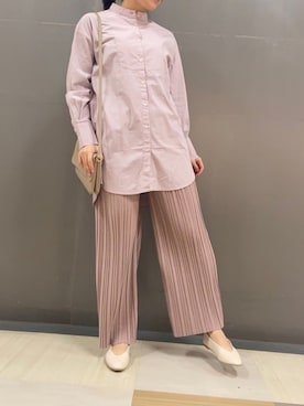 「プリーツ」｜「アイテム（チュニック）」を使った、へちまさん（レディース・160cm）の冬コーディネート