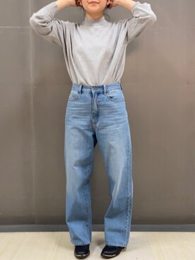 デニムパンツを使った シャツイン のレディース人気ファッションコーディネート Wear