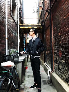 「FOREVER 21（フォーエバー トゥエンティーワン）のアイテム（ノーカラージャケット）」を使った、ヒロさん（メンズ・173cm）の春コーディネート