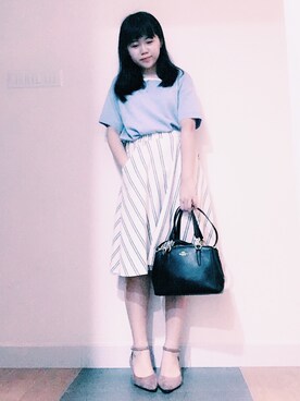 「Something Borrowed（サムシングボロウド）のアイテム」を使った、Venus T 🖤さん（レディース・157cm）の春コーディネート