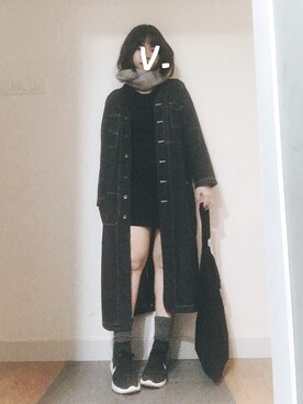 「アイテム（ピアス（両耳用））」を使った、Venus T 🖤さん（レディース・157cm・20代）の冬コーディネート