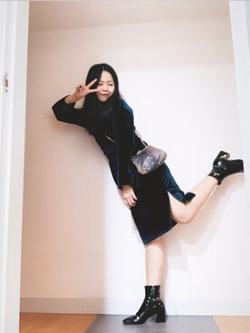 「アイテム（ピアス（両耳用））」を使った、Venus T 🖤さん（レディース・157cm・20代）の冬コーディネート
