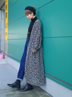 「Another Edition（アナザーエディション）のアイテム（ワンピース/ドレス）」を使った、yukiさん（レディース・152cm）の冬コーディネート