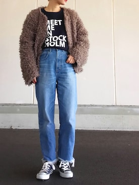 「アイテム（ブルゾン）」を使った、yukiさん（レディース・152cm・30代）の冬コーディネート