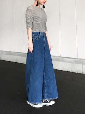 「SMELLY（スメリー）のアイテム（ピアス（両耳用））」を使った、yukiさん（レディース・152cm）の春コーディネート