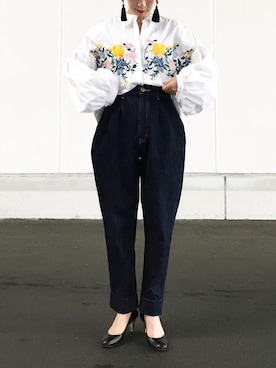 「SMELLY（スメリー）のアイテム（ピアス（両耳用））」を使った、yukiさん（レディース・152cm）の夏コーディネート