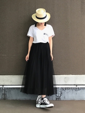 「SMELLY（スメリー）のアイテム（ピアス（両耳用））」を使った、yukiさん（レディース・152cm）の夏コーディネート