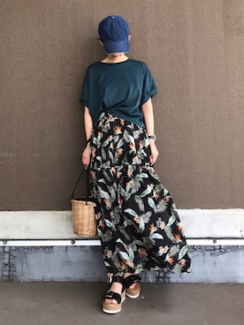 「JEANASIS（ジーナシス）のアイテム（サンダル）」を使った、yukiさん（レディース・152cm）の夏コーディネート