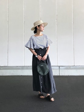 「Furbo design（フルボデザイン）のアイテム（腕時計）」を使った、yukiさん（レディース・152cm）の春コーディネート