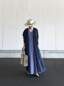 「NE QUITTEZ PAS!（ヌキテパ）のアイテム」を使った、yukiさん（レディース・152cm）の夏コーディネート