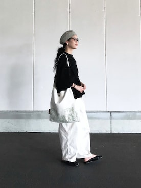 「perkyroom」｜「アイテム（ハンチング/ベレー帽）」を使った、yukiさん（レディース・152cm）の夏コーディネート