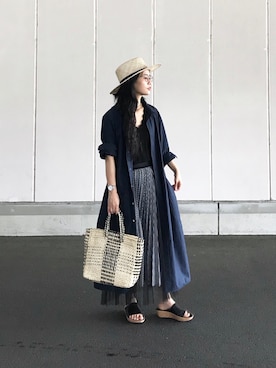 「Noble（ノーブル）のアイテム（帽子）」を使った、yukiさん（レディース・152cm）の夏コーディネート