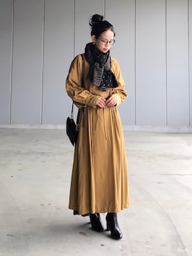 「PICHE ABAHOUSE（ピシェ アバハウス）のアイテム」を使った、yukiさん（レディース・152cm）の秋コーディネート